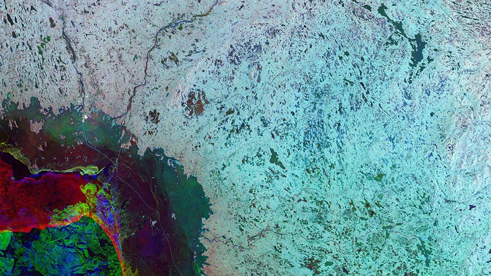 Sentinel1-kuva, Rovaniemi Lappi